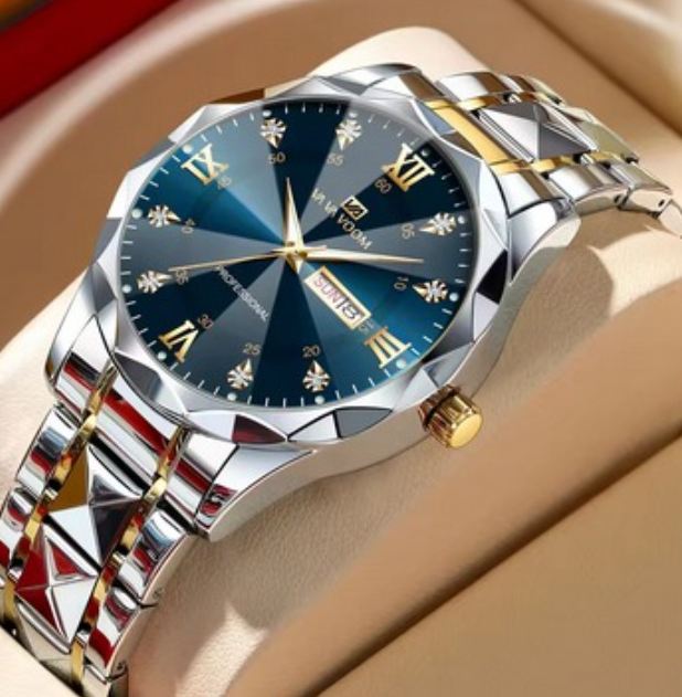 Watch Water Diamond Luxury Night Glow Double Calendar WATER PROOF