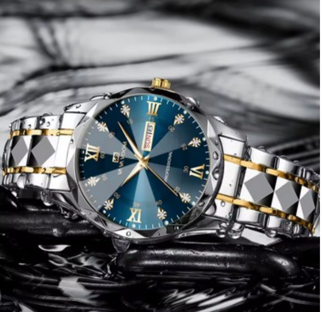 Watch Water Diamond Luxury Night Glow Double Calendar WATER PROOF