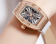 Elegant White Diamond Ladies Wristwatch Luxury Waterproof