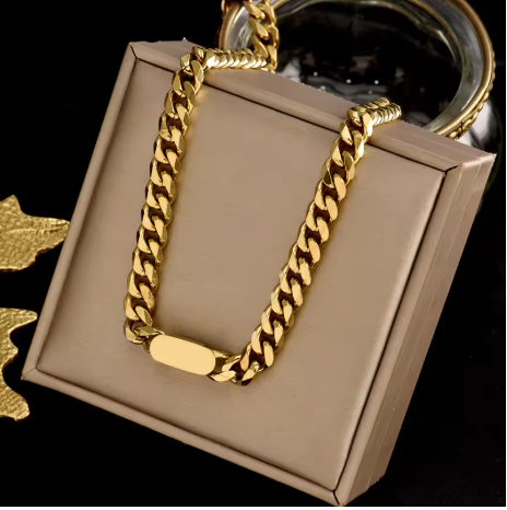 DIEYURO Stainless Steel Chain Necklace