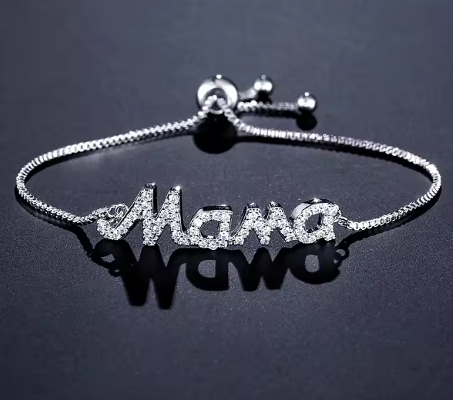 ZAKOL Mom Letter CZ Bracelet