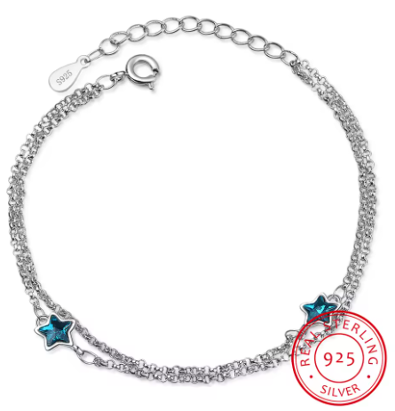Double Layer Crystal Star Bracelet