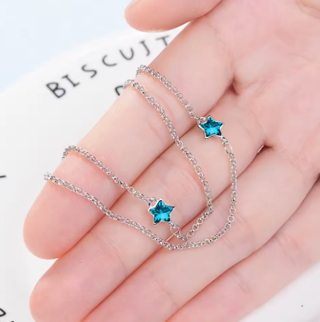 Double Layer Crystal Star Bracelet