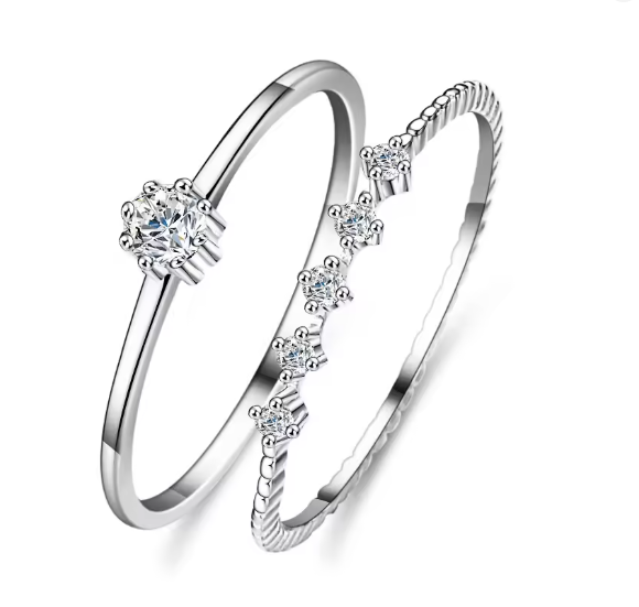 Moissanite 18K Gold VVS1 Diamond Ring