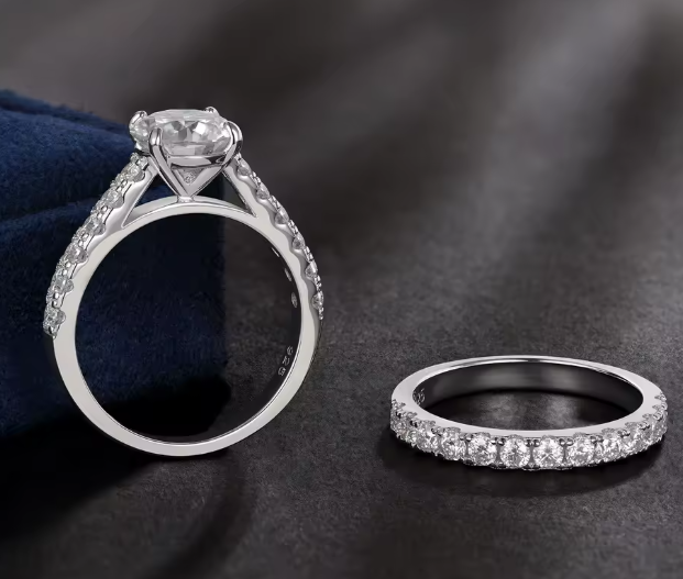 Newshe 2Ct Moissanite Ring Set