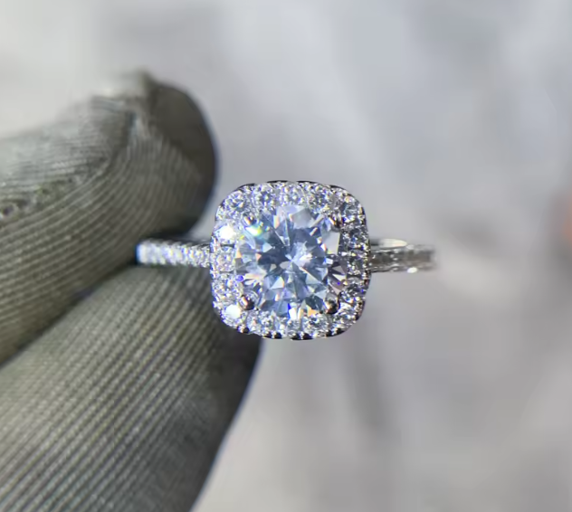 Sterling Silver Clear CZ Heart Ring