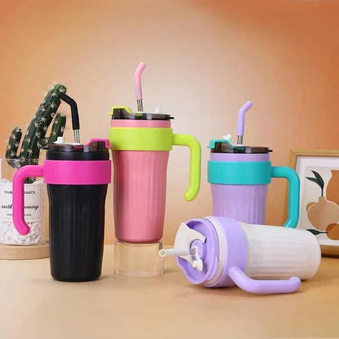 Handle Tumbler With Straw