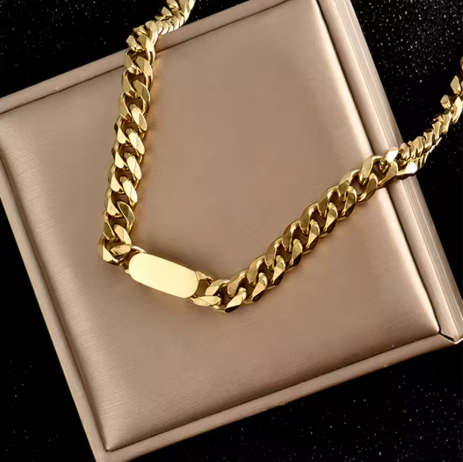 DIEYURO Stainless Steel Chain Necklace