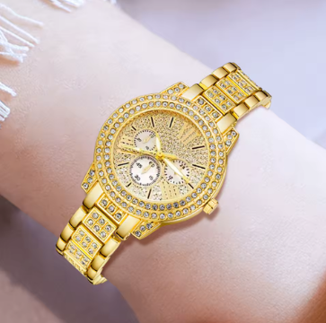 Luxury Crystal Watch & Bracelet Set