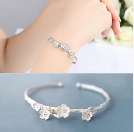 Cherry Flower Branch Bracelet
