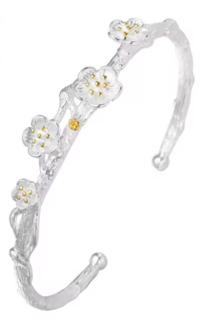 Cherry Flower Branch Bracelet