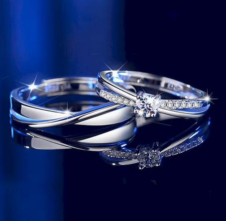 Couple Rings Men Women Adjustable