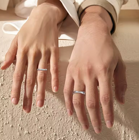 Couple Rings Men Women Adjustable
