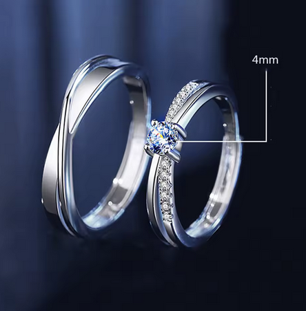 Couple Rings Men Women Adjustable