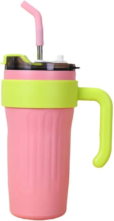 Handle Tumbler With Straw