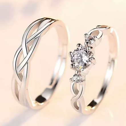 Couple Rings Men Women Adjustable