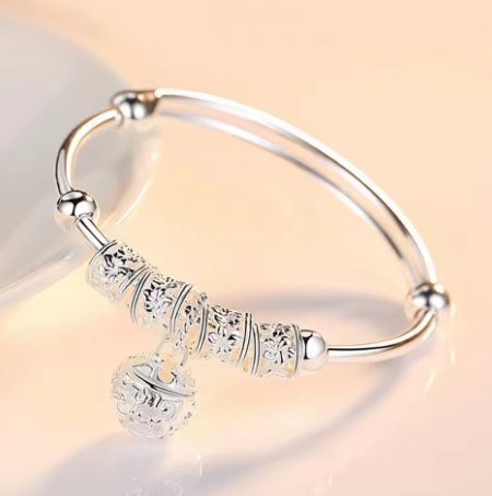 Silver Hollow Ball Bracelet