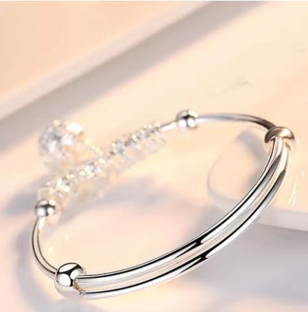 Silver Hollow Ball Bracelet