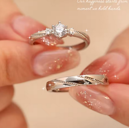 Couple Rings Men Women Adjustable