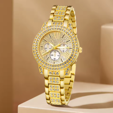 Luxury Crystal Watch & Bracelet Set