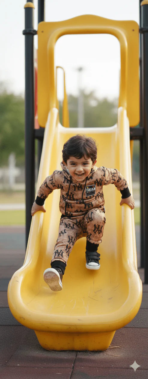 Kids NY Pattern Hoodie & Trouser Set