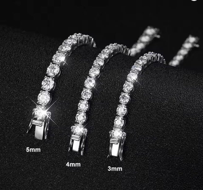 KNOBSPIN VVS1 Moissanite Tennis Bracelet