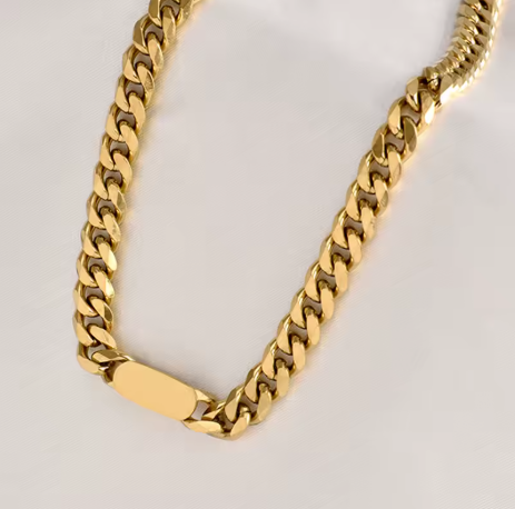 DIEYURO Stainless Steel Chain Necklace