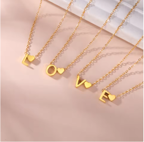 Cazador Initial Heart Pendant Necklace