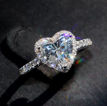 Heart Zircon Ring