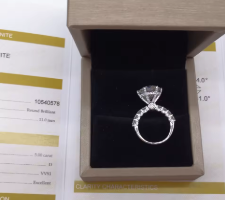 Solid 14K Au585 White Gold Women