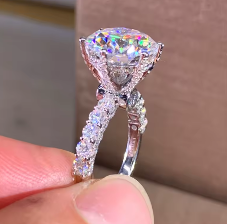 Solid 14K Au585 White Gold Women