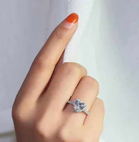 Heart Zircon Ring