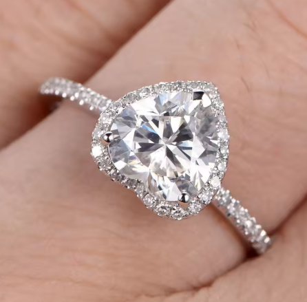 Heart Zircon Ring