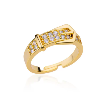BuckleZircon Ring