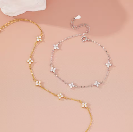 Korean Style Flower Chain Bracelet