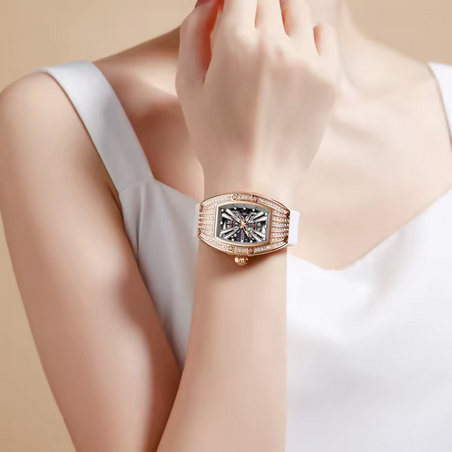 Elegant White Diamond Ladies Watch