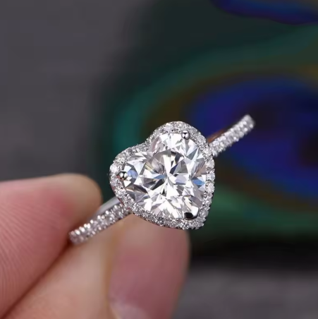 Heart Zircon Ring