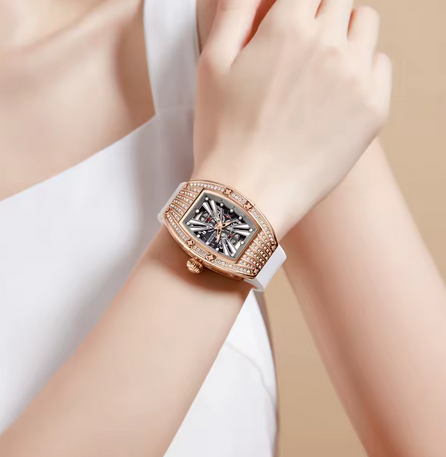 Elegant White Diamond Ladies Watch