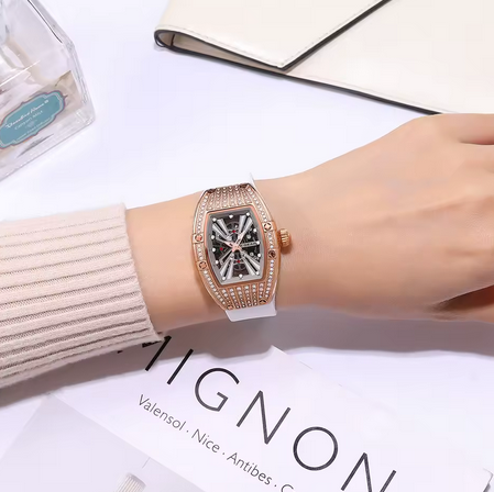 Elegant White Diamond Ladies Watch