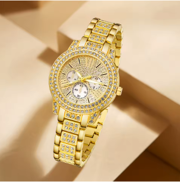 Luxury Crystal Watch & Bracelet Set