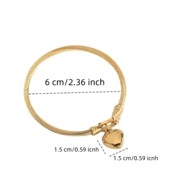 GoldHeart Bangle