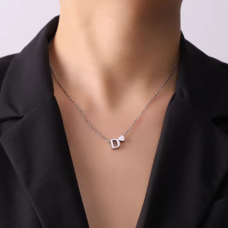 Cazador Initial Heart Pendant Necklace
