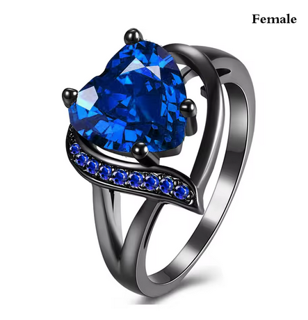Couple Rings Romantic Women and man Heart