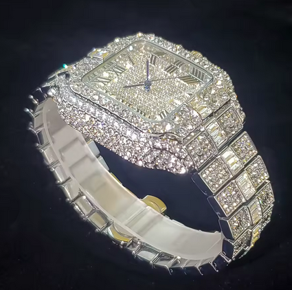 Square Bling Diamond Wristwatch