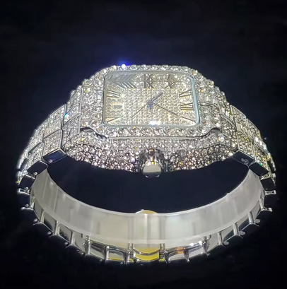 Square Bling Diamond Wristwatch