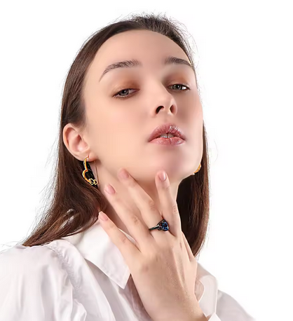 Couple Rings Romantic Women and man Heart