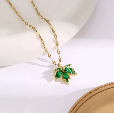 Gold Plated Maple Snowflake Chain