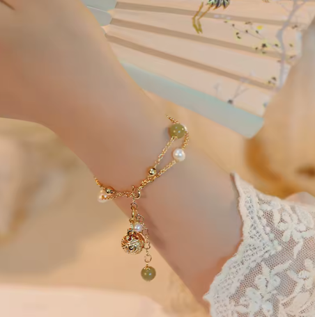 Freshwater Pearl Hetian Jade Bracelet