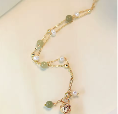 Freshwater Pearl Hetian Jade Bracelet