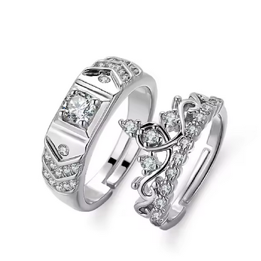 Crown Couple Promise Rings